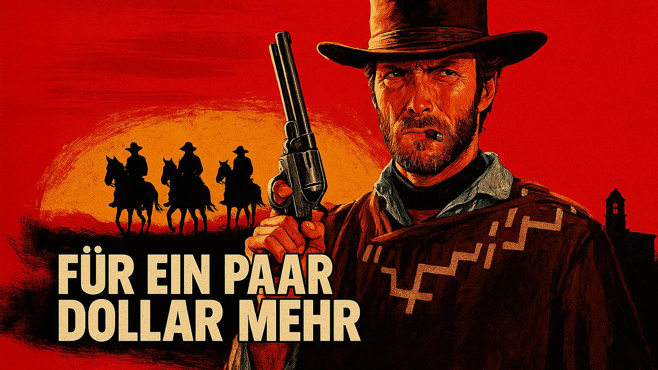 KI-generiertes Filmplakat "Für ein paar Dollar mehr"