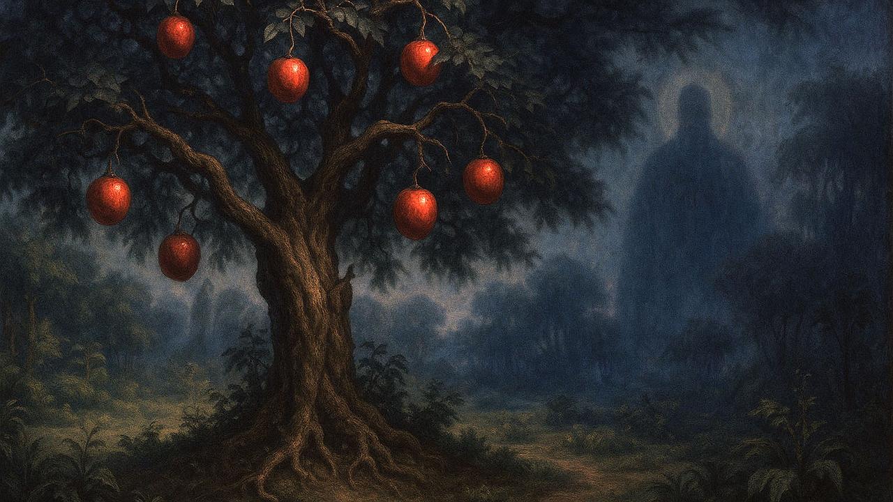 Ein mystischer Baum mit verbotenen Früchten