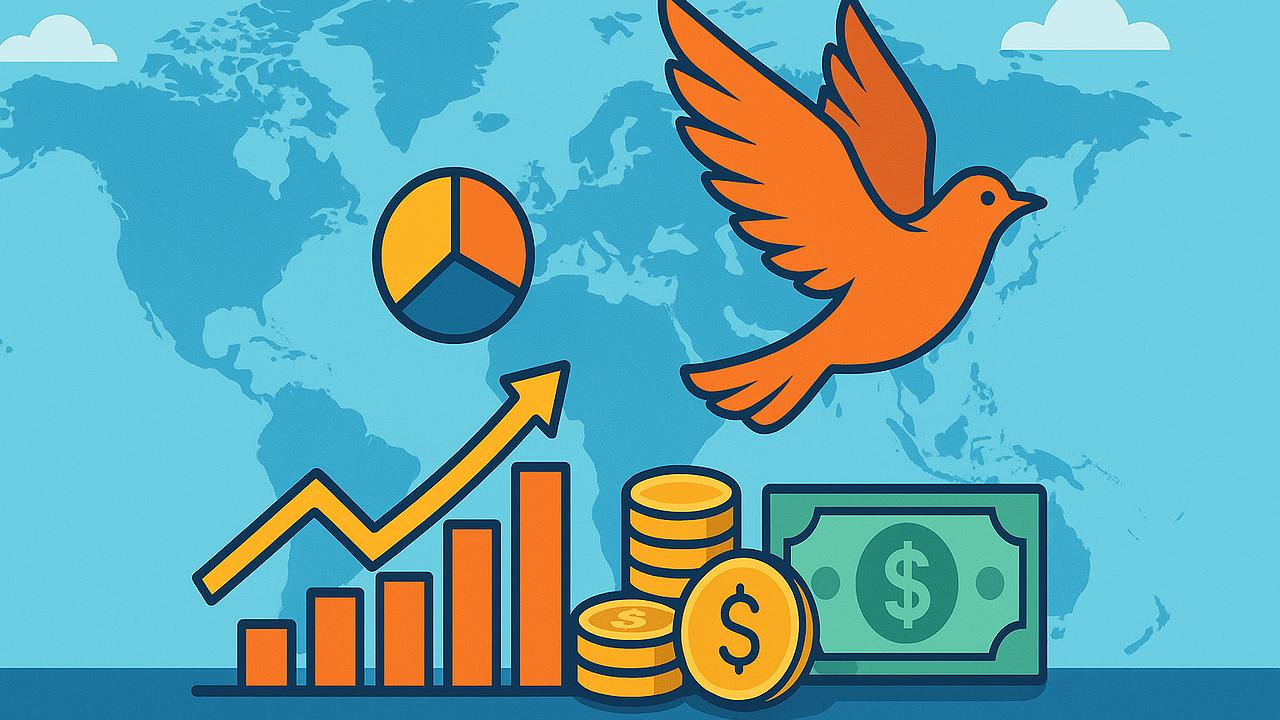 Wirtschaftliche Freiheit: Symbolische Darstellung von Wohlstand und Freiheit