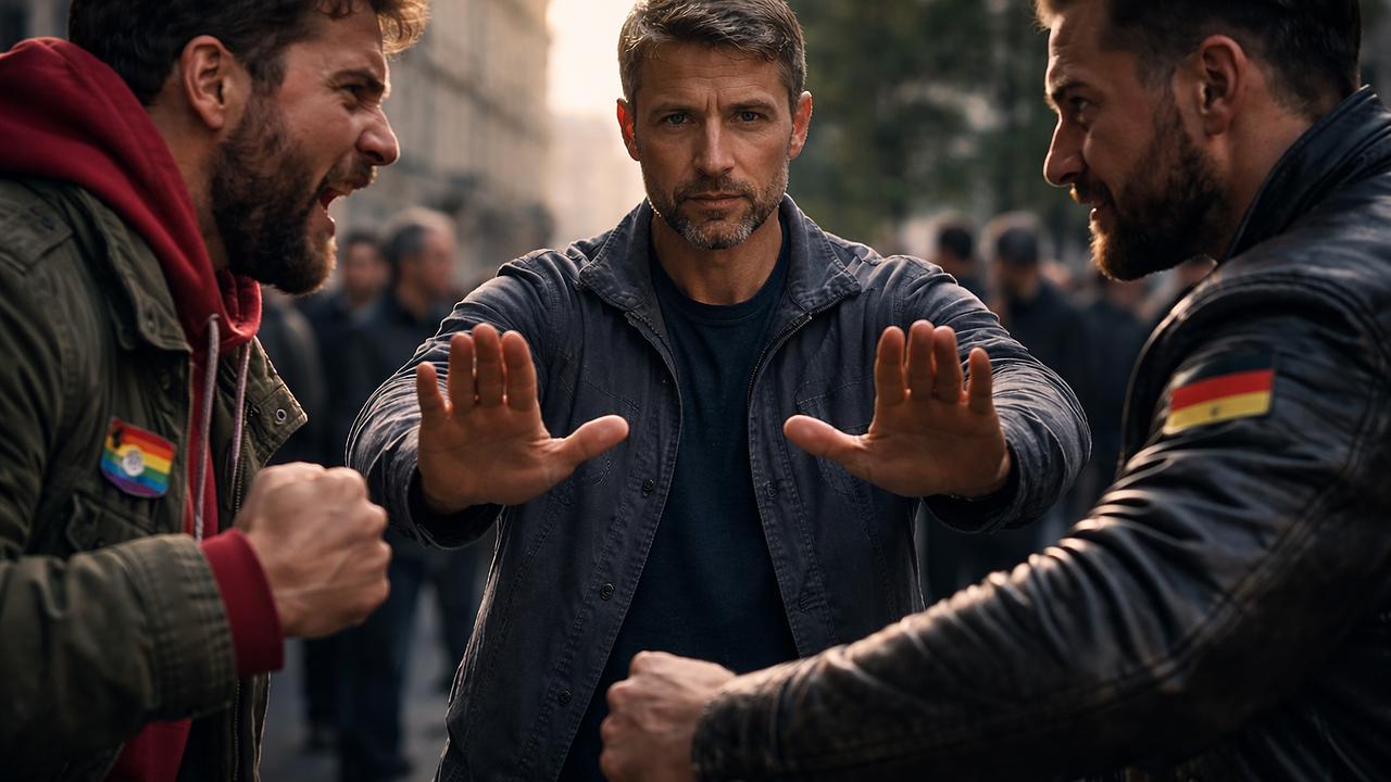 Zwischen linker Moral und rechter Macht steht ein Prinzip: Keine Gewalt.