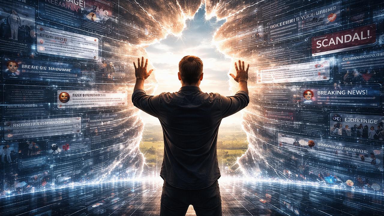 Ein Mann durchbricht die digitale Debattenwand – und schafft sich einen Ausweg aus der Empörungsmaschine.