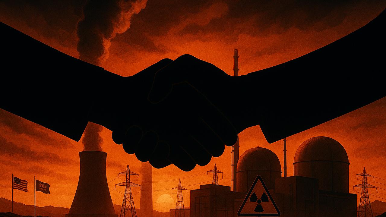 Atomabkommen: Symbolische Einigung vor Kraftwerk-Silhouette