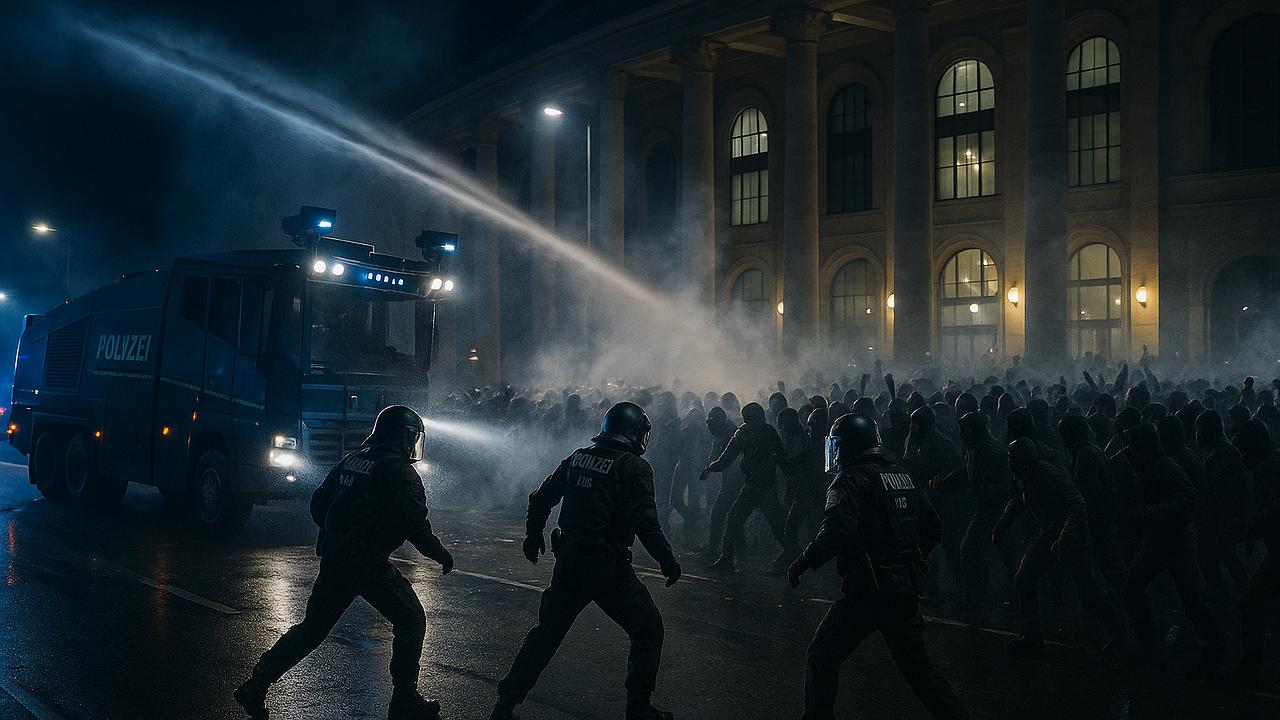 Blockade: Polizei räumt Zufahrtswege zu Parteitag