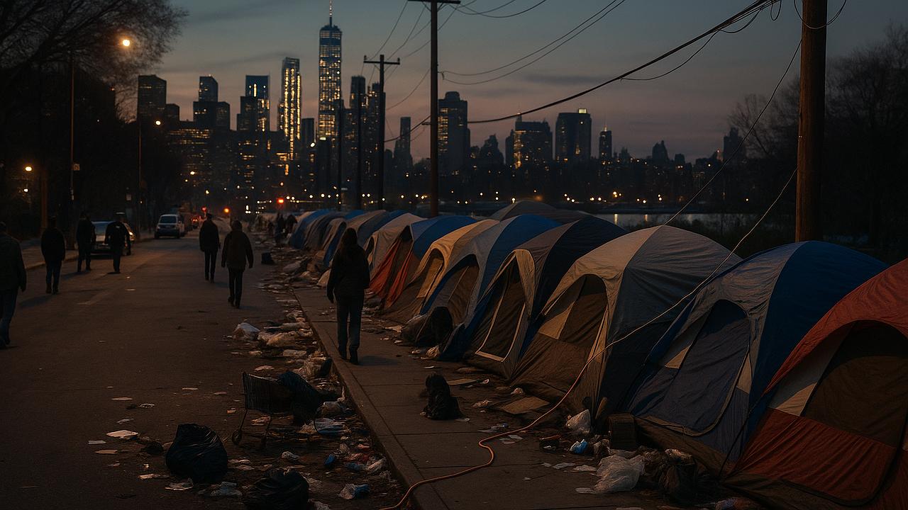 New York: Zelte entlang der West Side