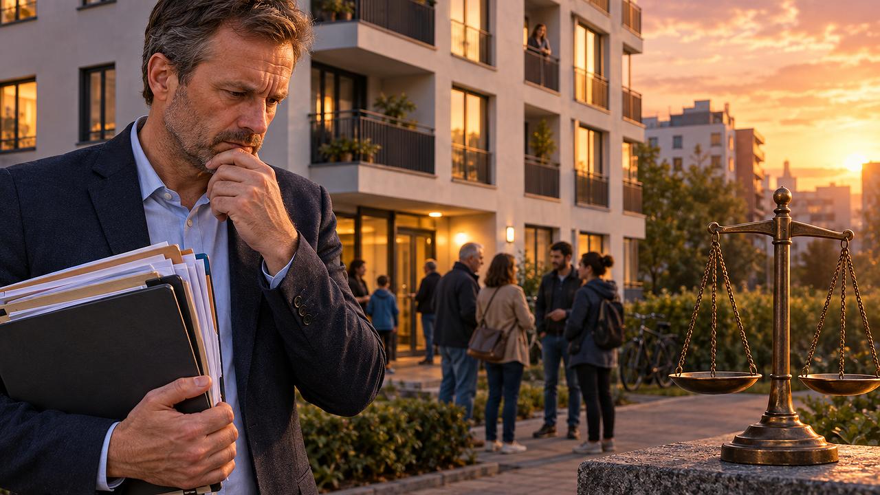 Wohnungsmarkt: Eigentümer vor leerem Haus