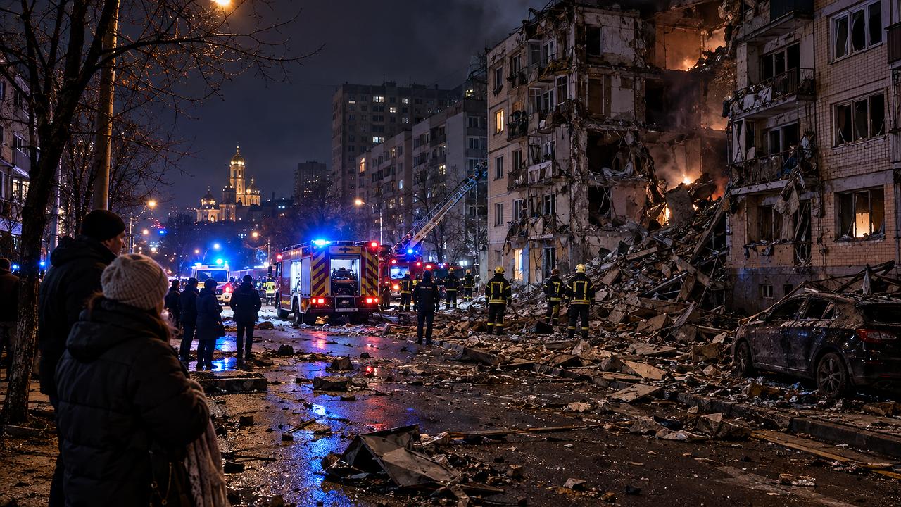 Kiew: Raketenangriffe treffen Wohnraum und zivile Infrastruktur.