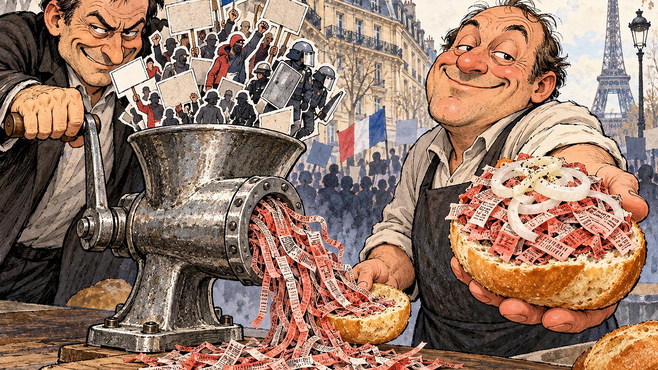 Wie man Ausschreitungen politische verwurstet - buchstäblich.
